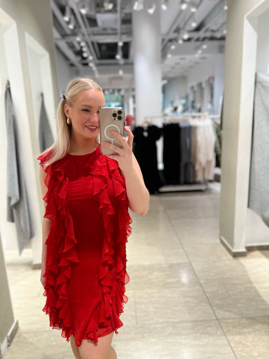 VISOLVINA Short Dress - Racing Red