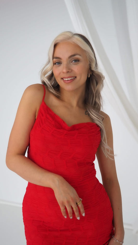 VIREJA Long Dress - Racing Red