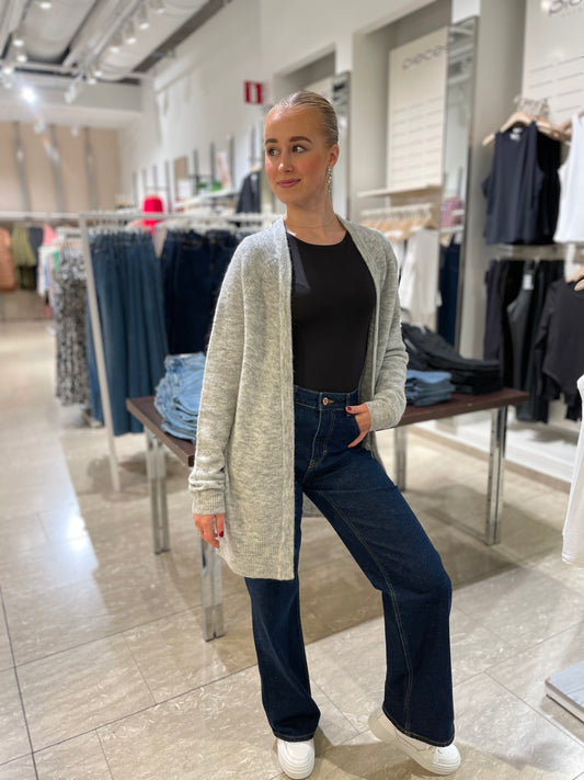 OBJELLIE Cardigan - Light Grey Melange